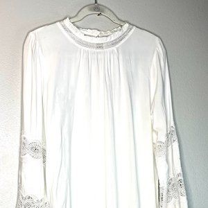 New without Tags- White crochet Blouse